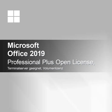 Microsoft Office 2019 Professional Plus Licență Deschisă, compatibil cu Terminalserver, Licență de volum