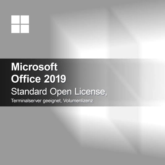 Microsoft Office 2019 Standard Licență Deschisă, compatibil cu Terminalserver, Licență de volum